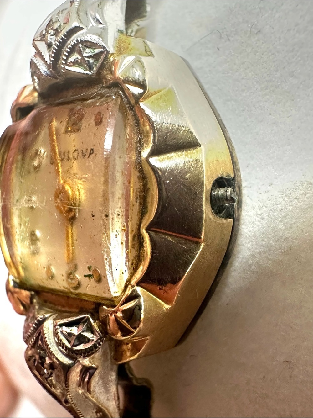 Vintage Bulova Ladies Watch 10K Rolled Gold Plate. Art Deco –FOR PARTS/REPAIR - Picture 6 of 6